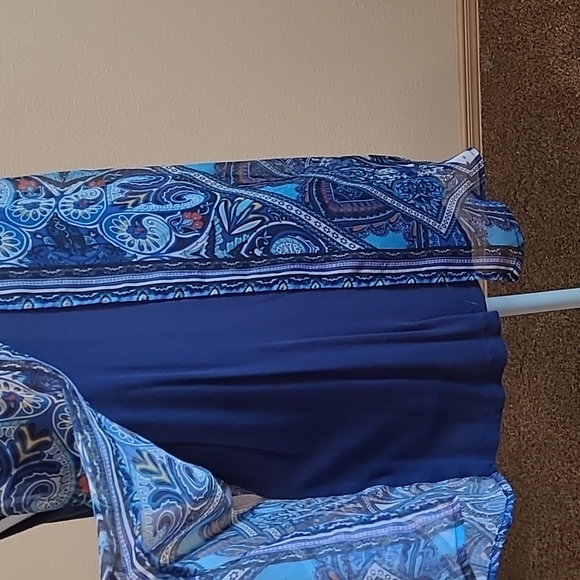 Blue Dress Top Lg Sleeveless - Picture 2 of 6